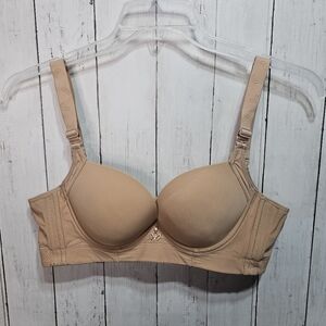 NWOT FallSweet Women's Nude Padded Push Up Underwire Bra Size 36B W/ Extender.